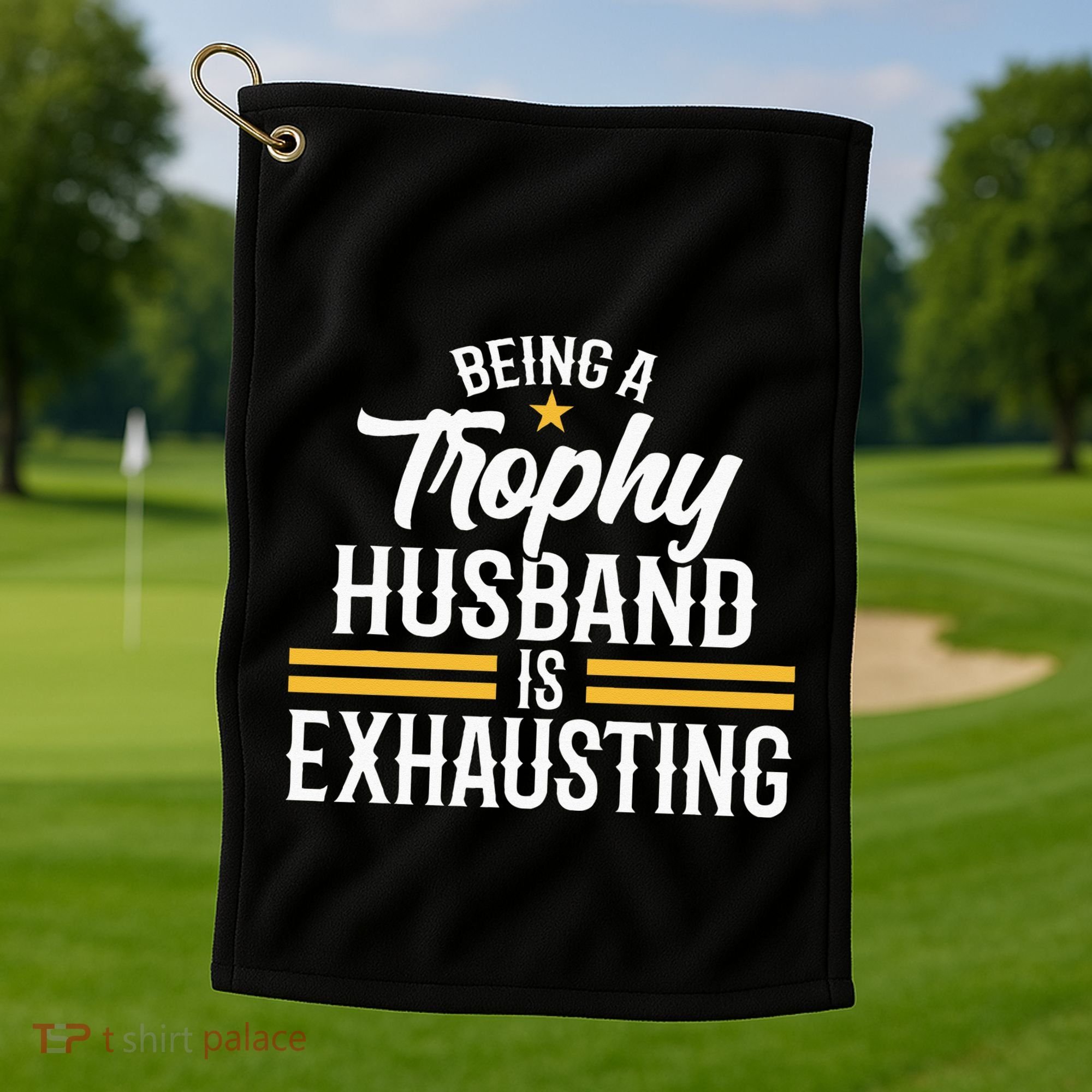 Wedding Anniversary Graphic For Husband Golf Towel