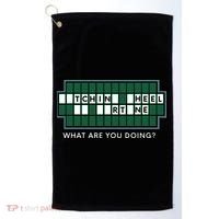 Wheel And Game Show Lovers, Fortune Word Puzzles Golf Towel thumb 0