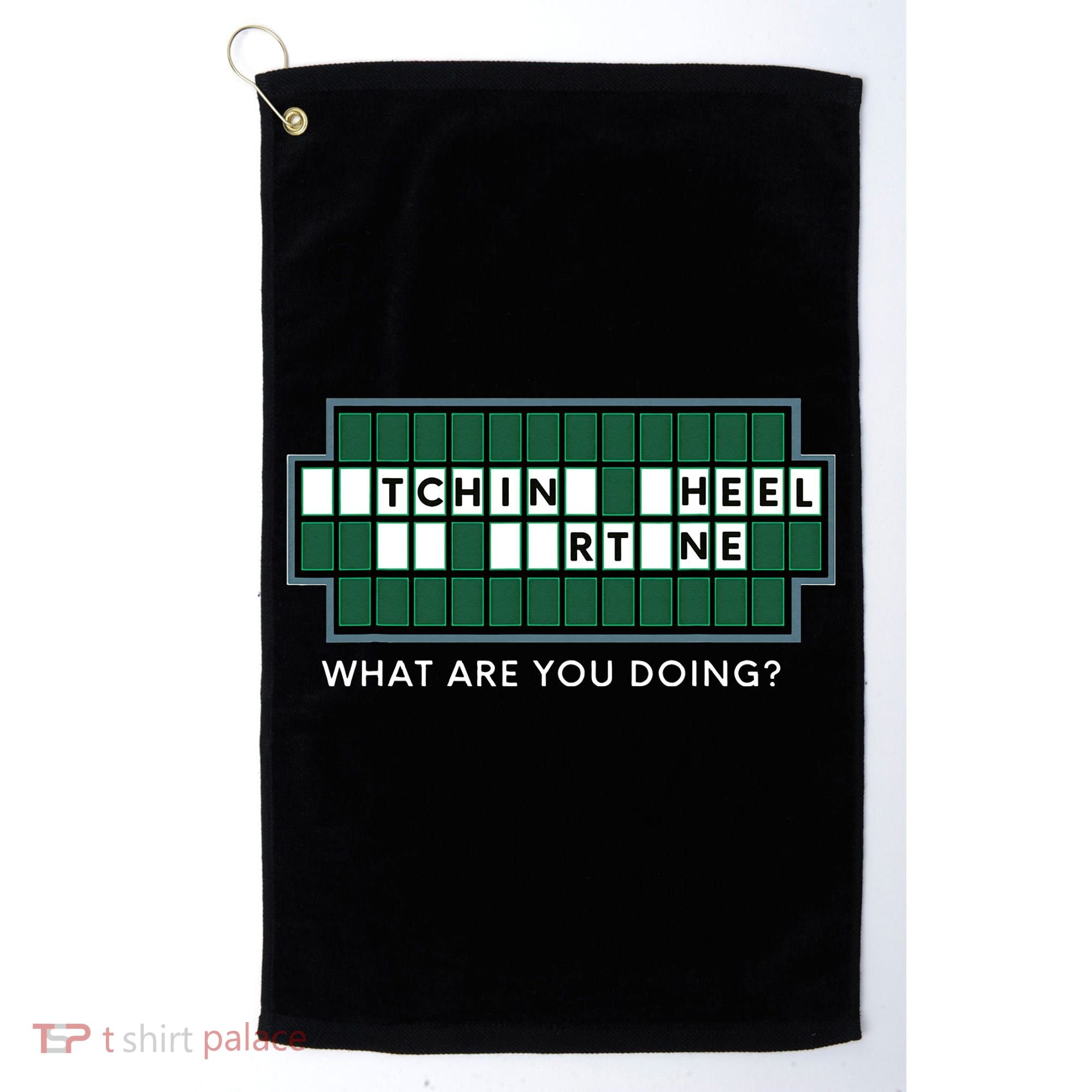Wheel And Game Show Lovers, Fortune Word Puzzles Golf Towel