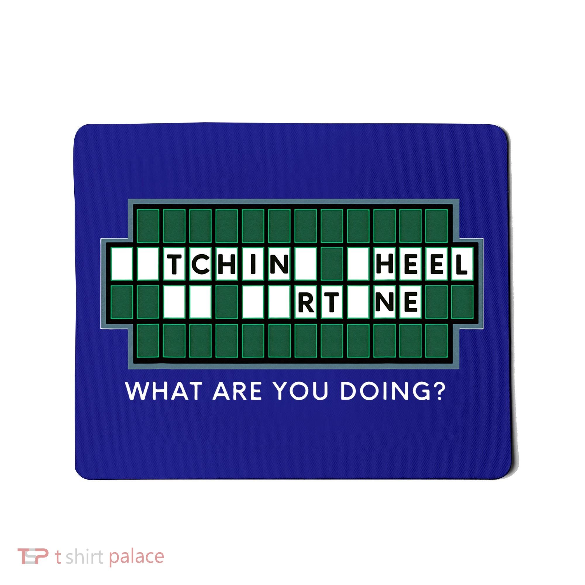 Wheel And Game Show Lovers, Fortune Word Puzzles Mousepad