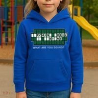 Wheel And Game Show Lovers, Fortune Word Puzzles Kids Hoodie thumb 3