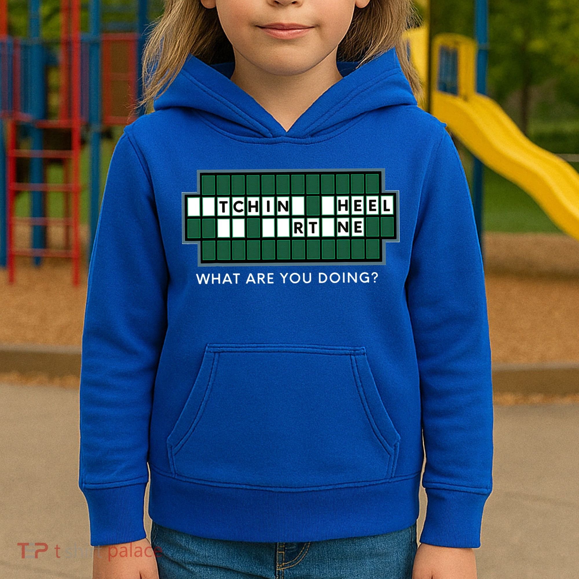 Wheel And Game Show Lovers, Fortune Word Puzzles Kids Hoodie