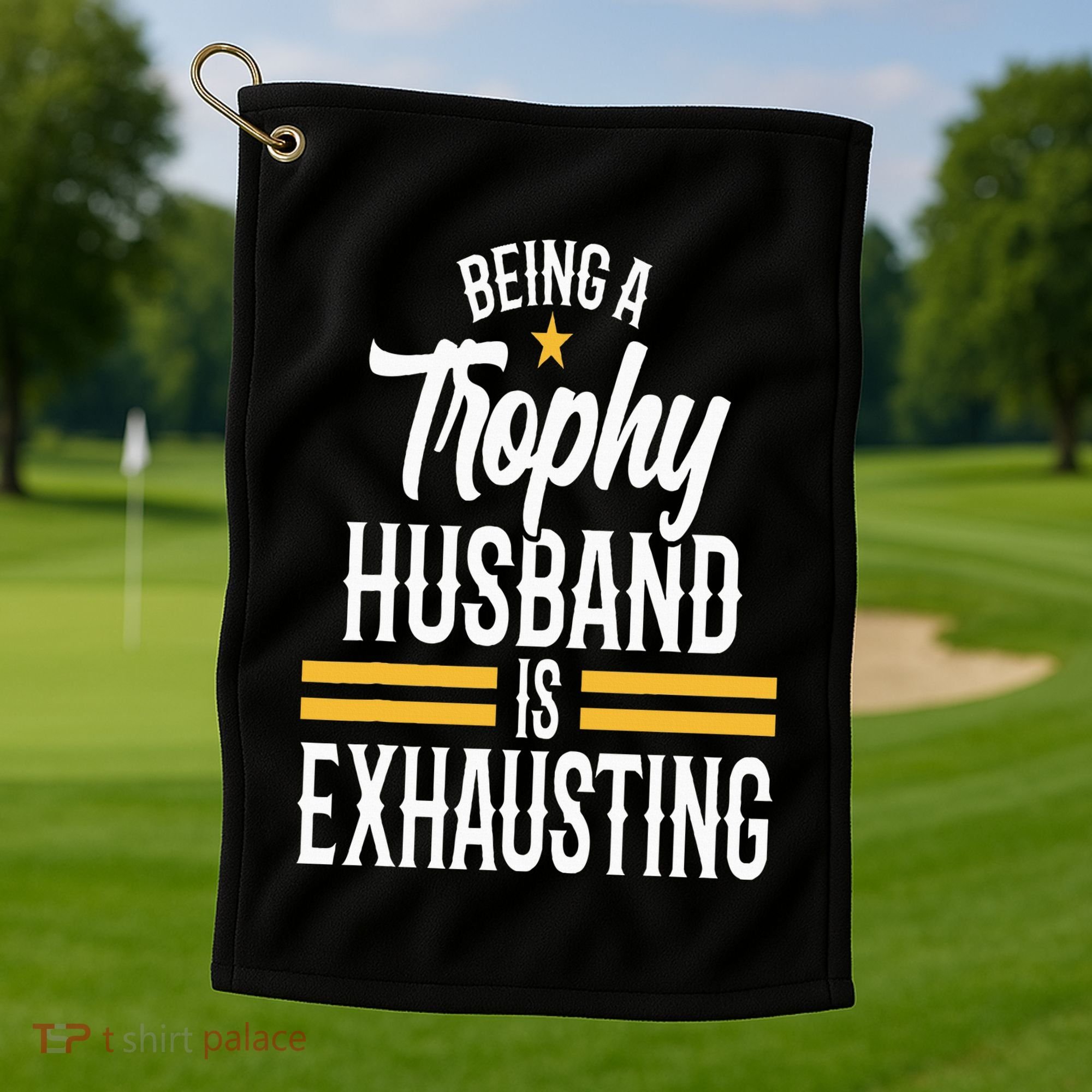 Wedding Anniversary Graphic for Husband Golf Towel
