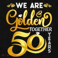 We Are Golden Together 50 Years 50th Wedding Anniversary Ladies PosiCharge Tri-Blend Wicking Tank thumb 2