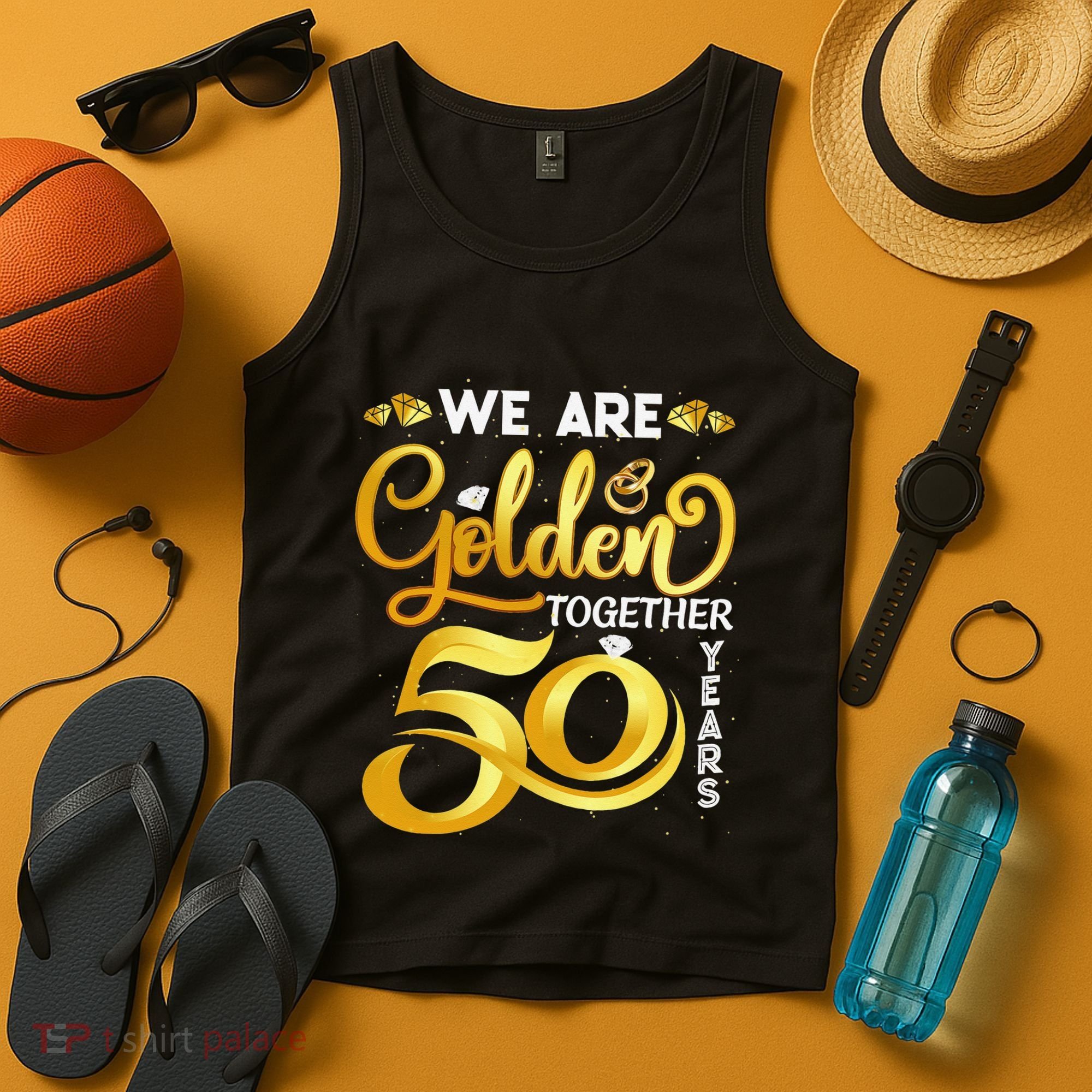 We Are Golden Together 50 Years 50th Wedding Anniversary Tank Top