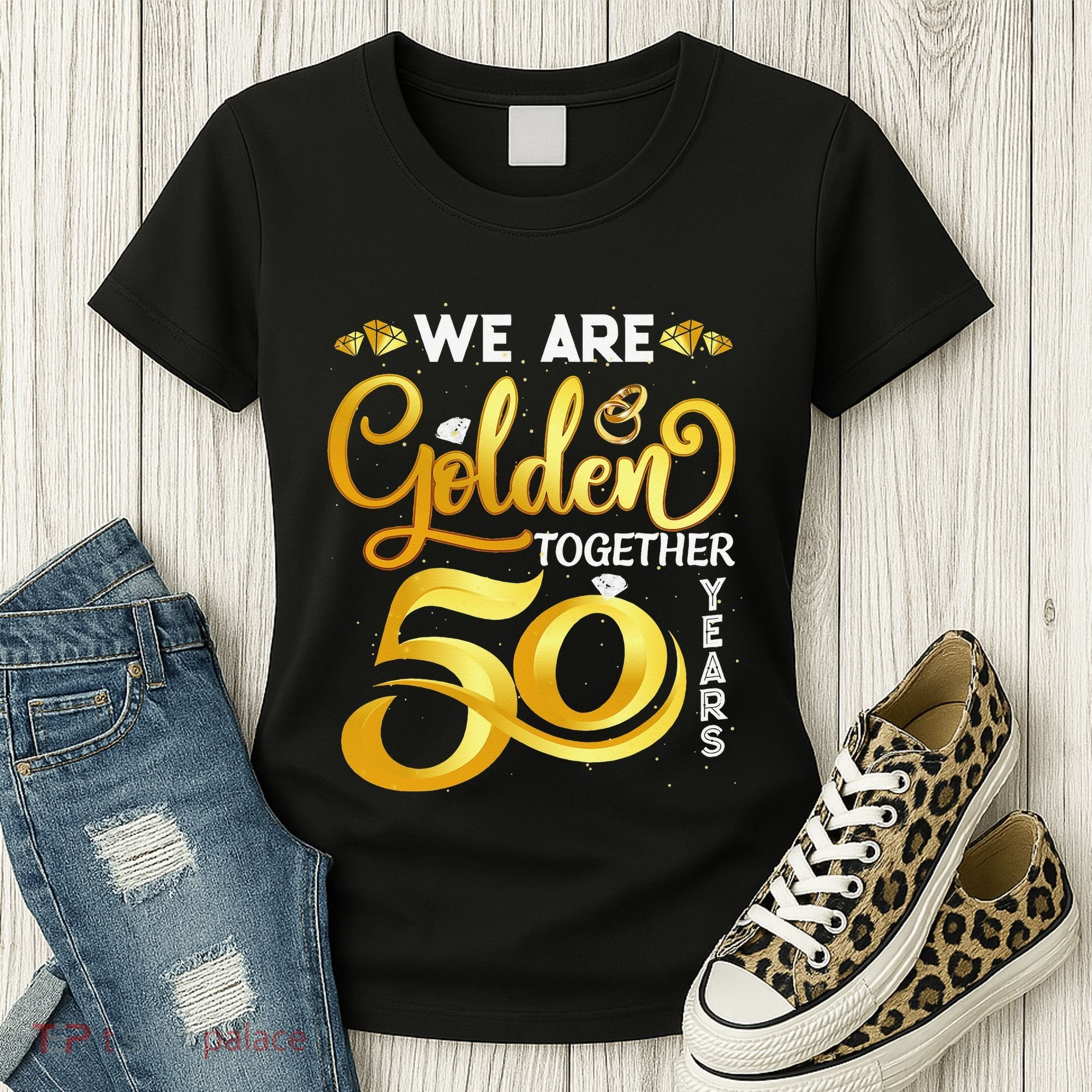 We Are Golden Together 50 Years 50th Wedding Anniversary Women's T-Shirt