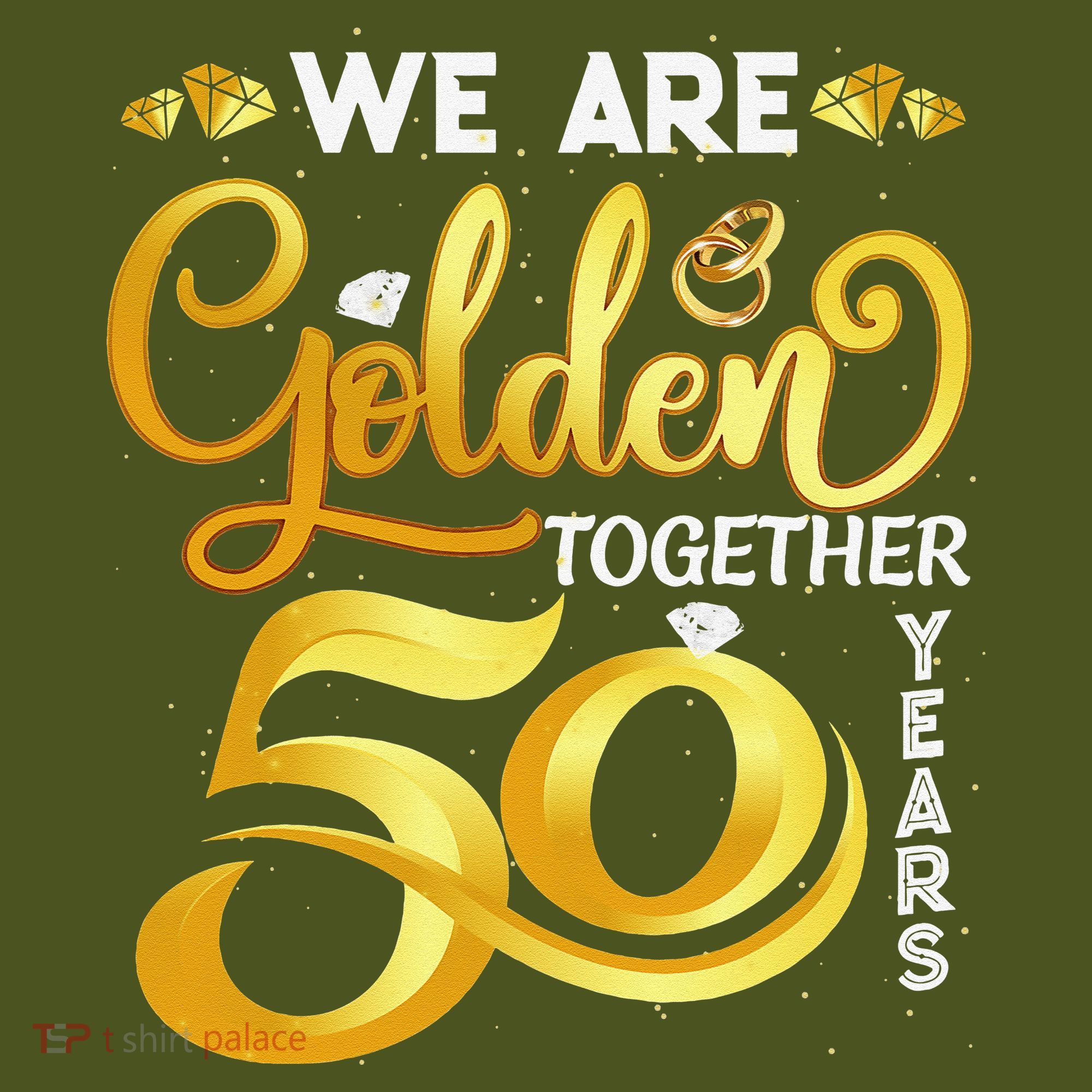 We Are Golden Together 50 Years 50th Wedding Anniversary The Baniff Cuffed Pom Beanie