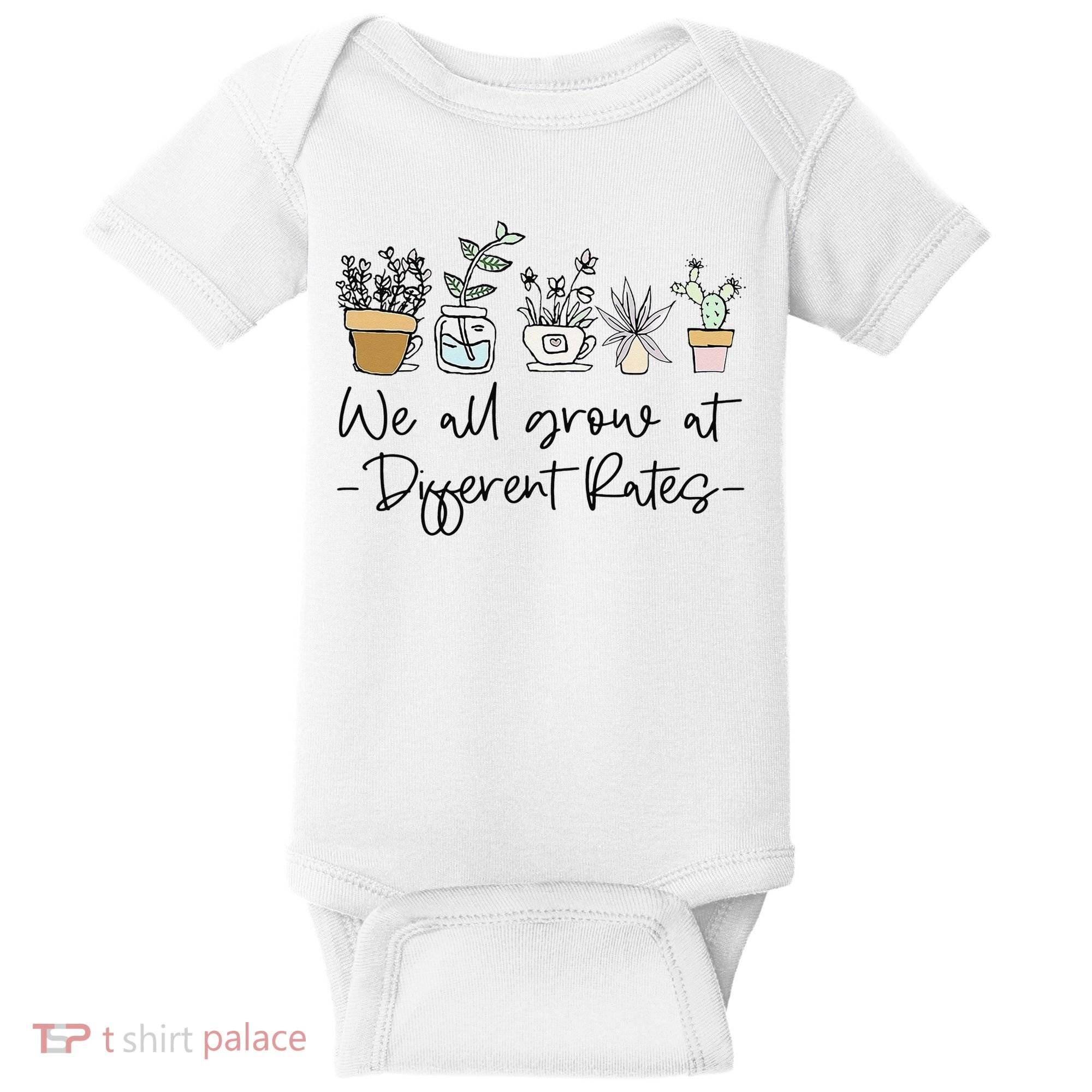 We All Grow At Different Rates Special Education Teacher Baby Bodysuit