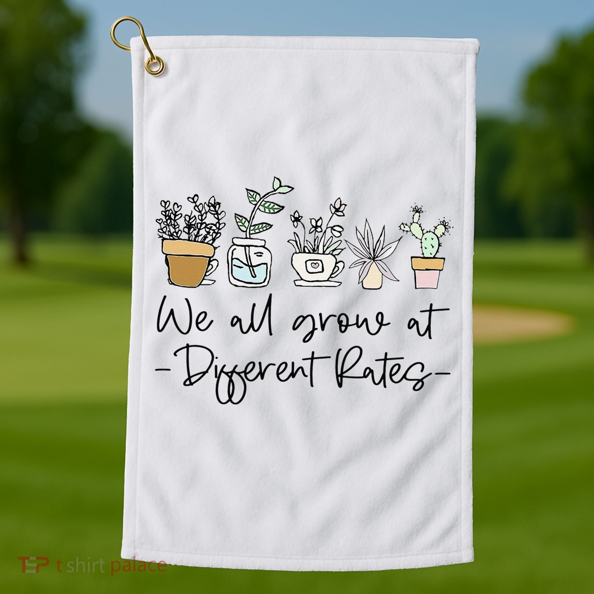 We All Grow At Different Rates Special Education Teacher Golf Towel