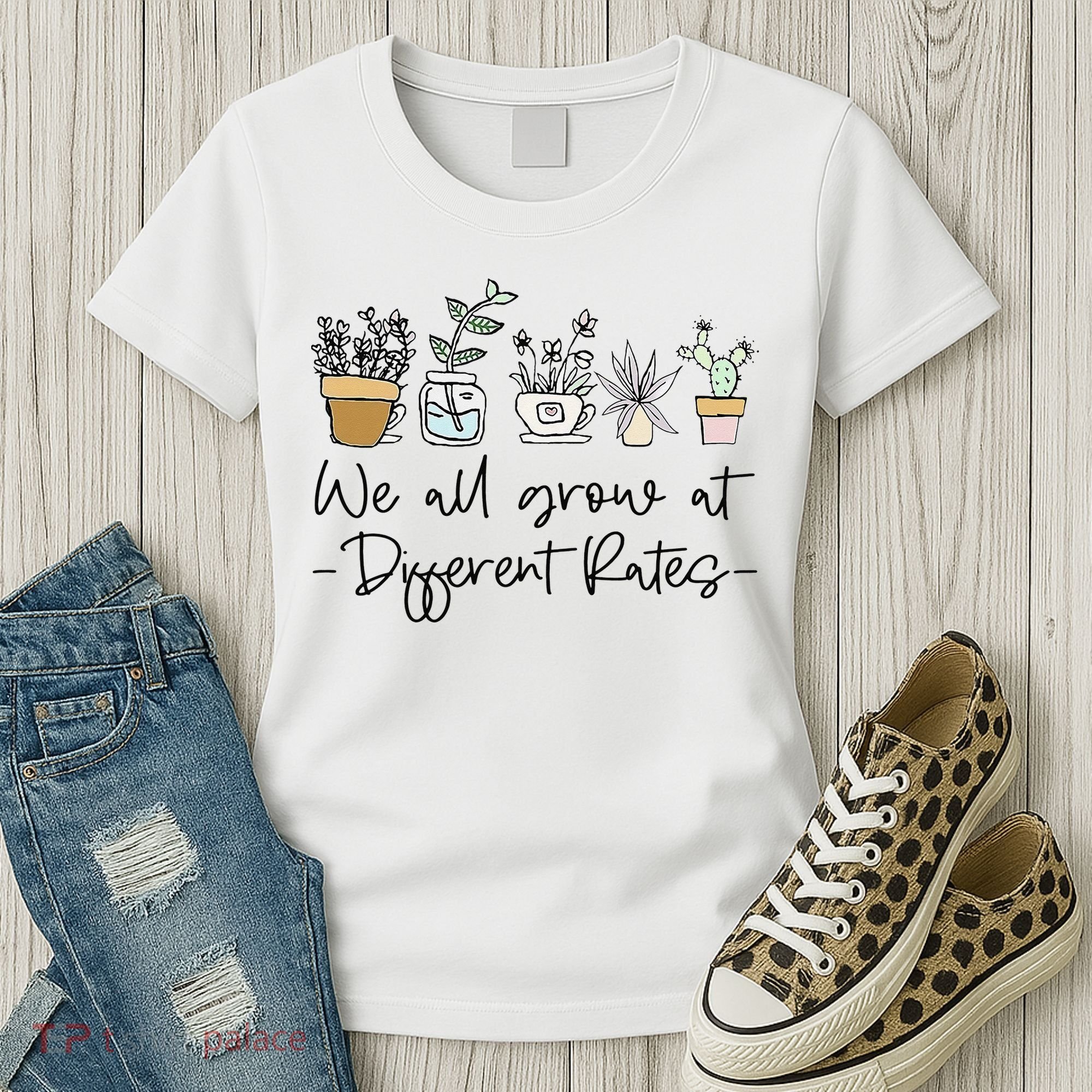 We All Grow At Different Rates Special Education Teacher Women's T-Shirt