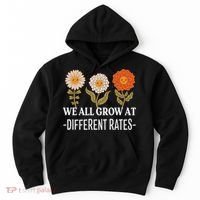 We All Grow At Different Rates Back To School Teacher Hoodie thumb 0