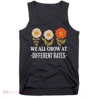 We All Grow At Different Rates Back To School Teacher Tank Top thumb 0