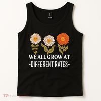 We All Grow At Different Rates Back To School Teacher Tank Top thumb 2