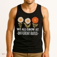 We All Grow At Different Rates Back To School Teacher Tank Top thumb 3