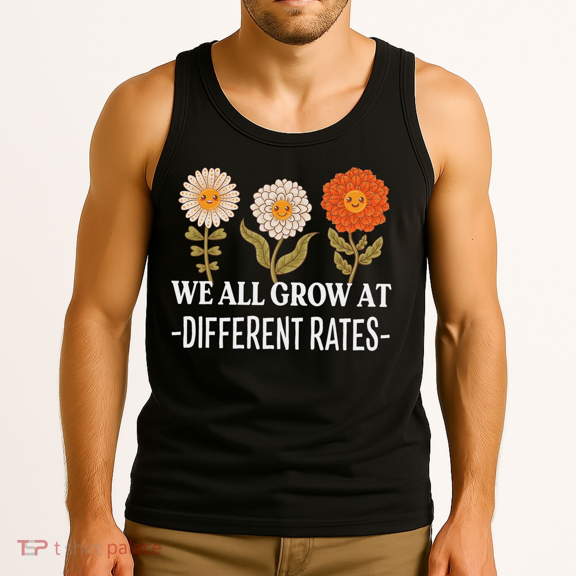 We All Grow At Different Rates Back To School Teacher Tank Top