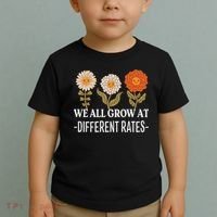 We All Grow At Different Rates Back To School Teacher Toddler T-Shirt thumb 2