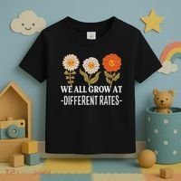 We All Grow At Different Rates Back To School Teacher Toddler T-Shirt thumb 3