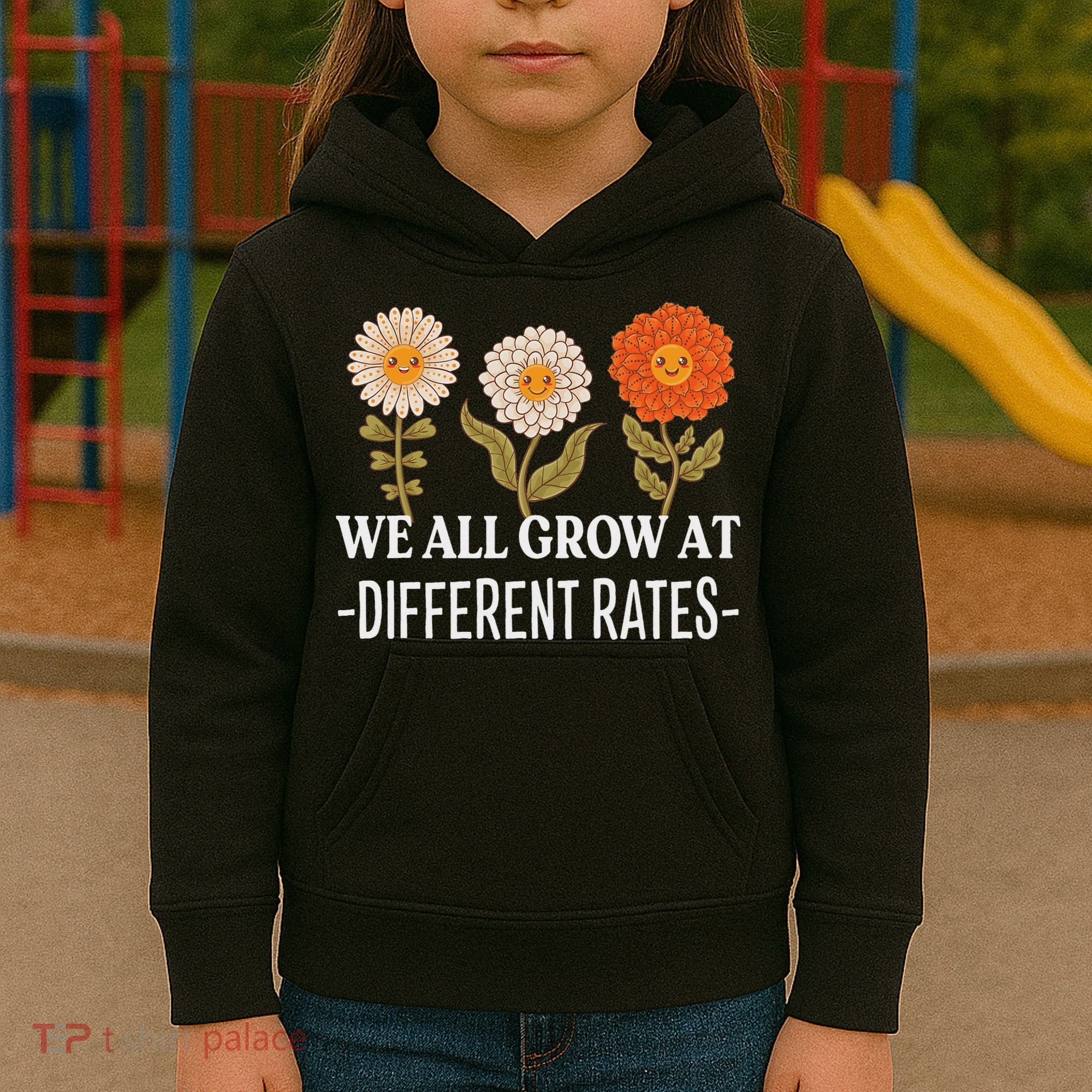 We All Grow At Different Rates Back To School Teacher Kids Hoodie