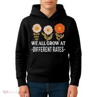 We All Grow At Different Rates Back To School Teacher Kids Hoodie thumb 4