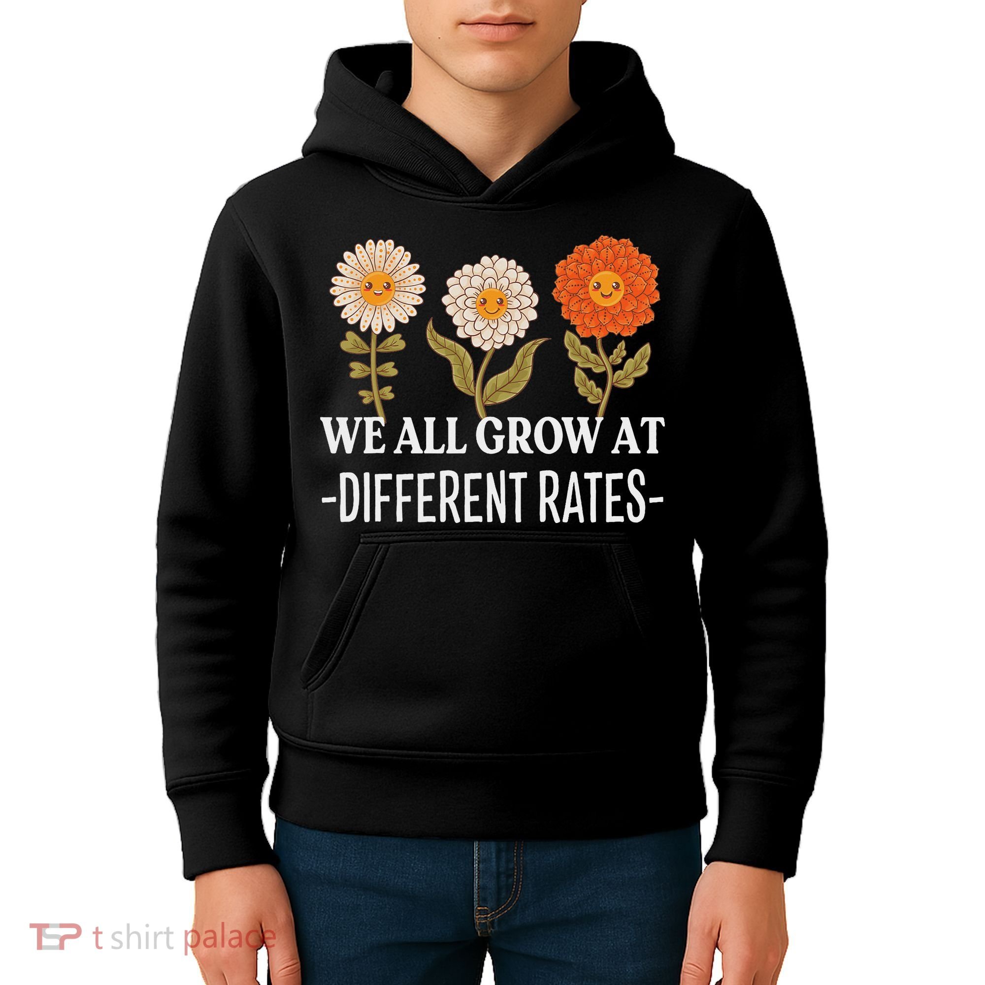 We All Grow At Different Rates Back To School Teacher Kids Hoodie
