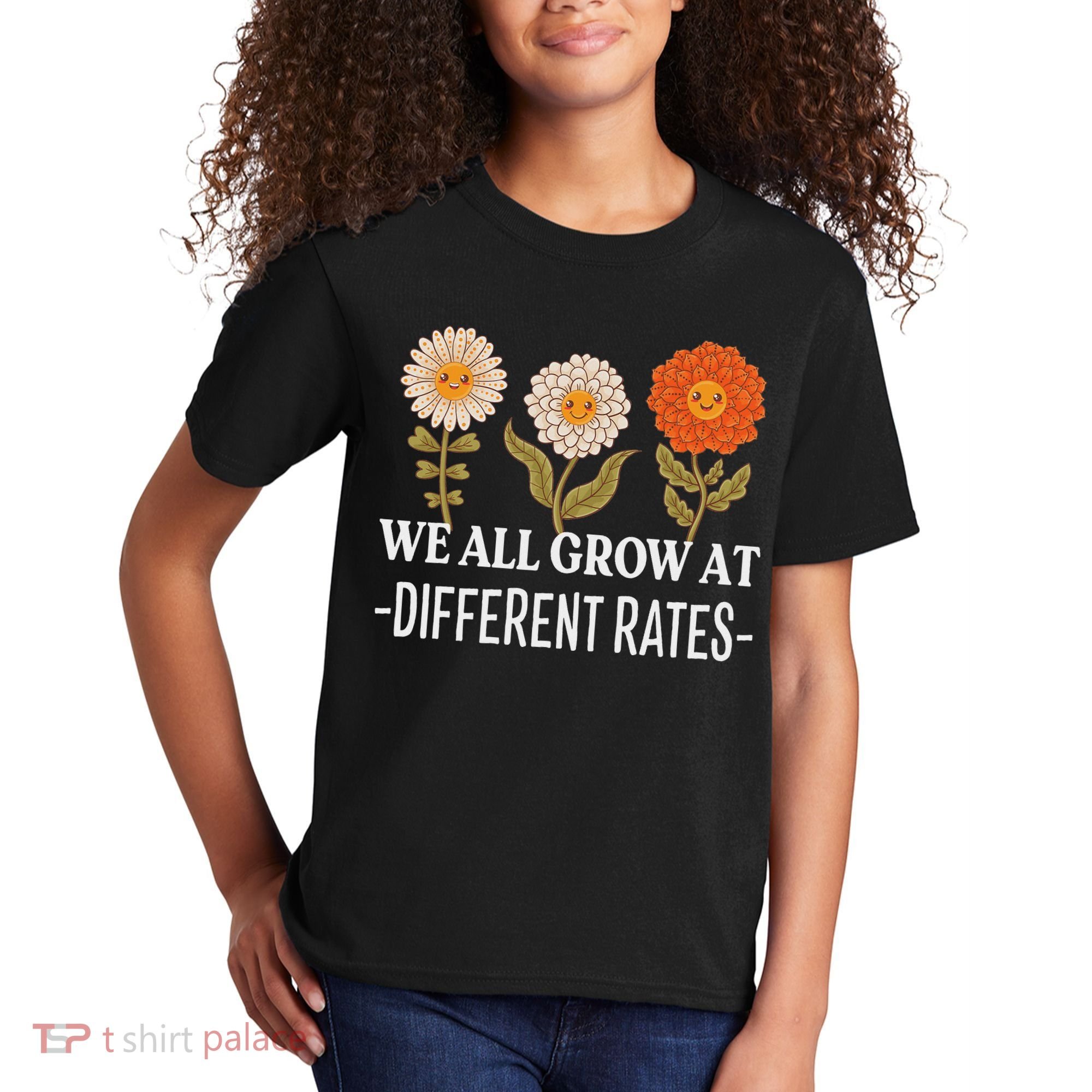 We All Grow At Different Rates Back To School Teacher Kids T-Shirt