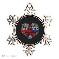 Word Art Heart Red & Blue Ribbon Chd Awareness Day Fighter Ornament thumb 0