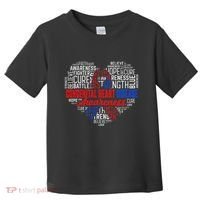 Word Art Heart Red & Blue Ribbon Chd Awareness Day Fighter Toddler T-Shirt thumb 0