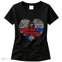 Word Art Heart Red & Blue Ribbon Chd Awareness Day Fighter Women's T-Shirt thumb 0