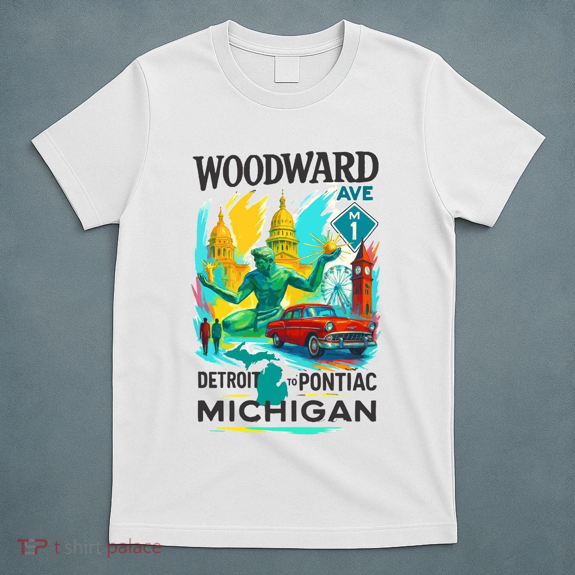 Woodward Avenue Heartbeat Of Michigan T-Shirt