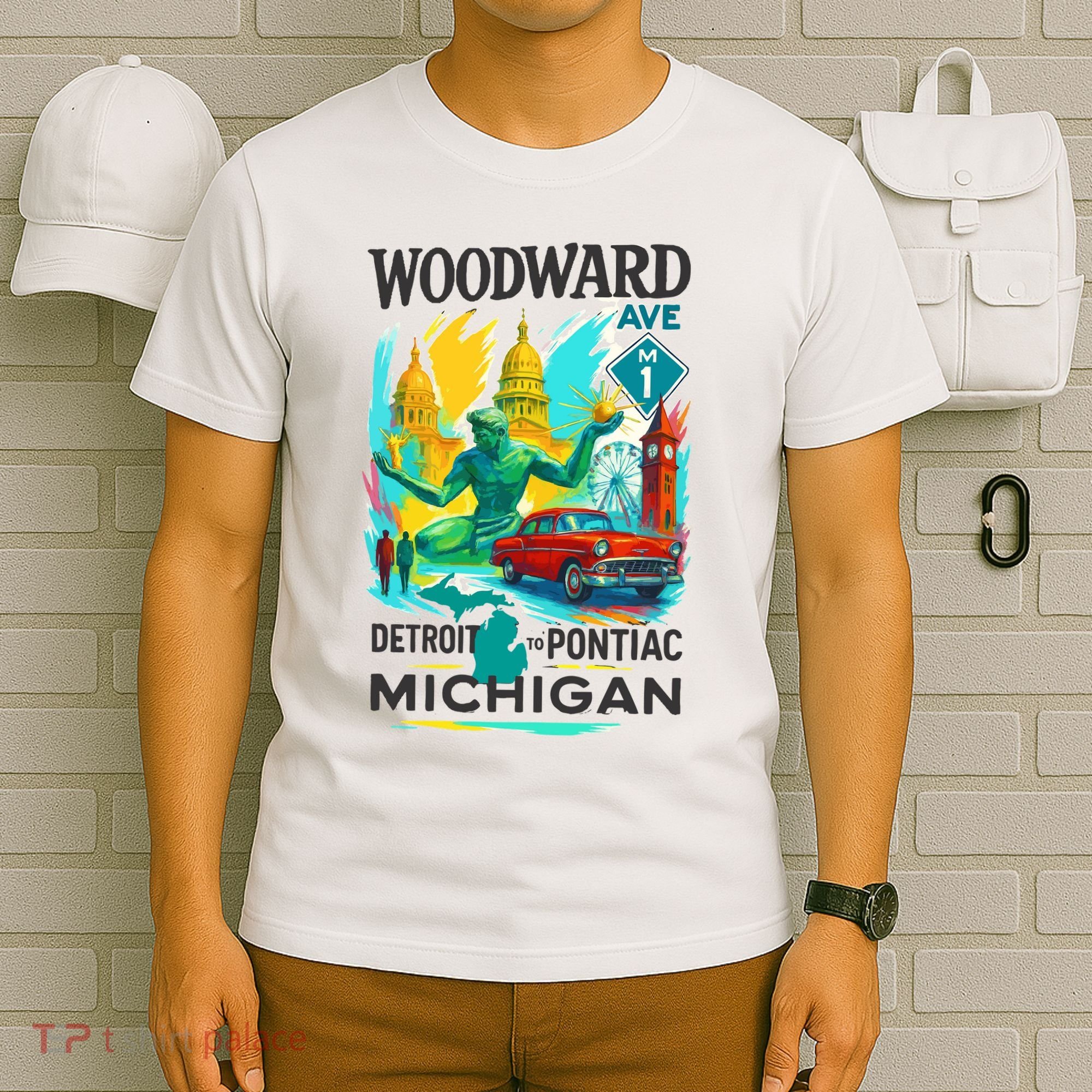 Woodward Avenue Heartbeat Of Michigan T-Shirt