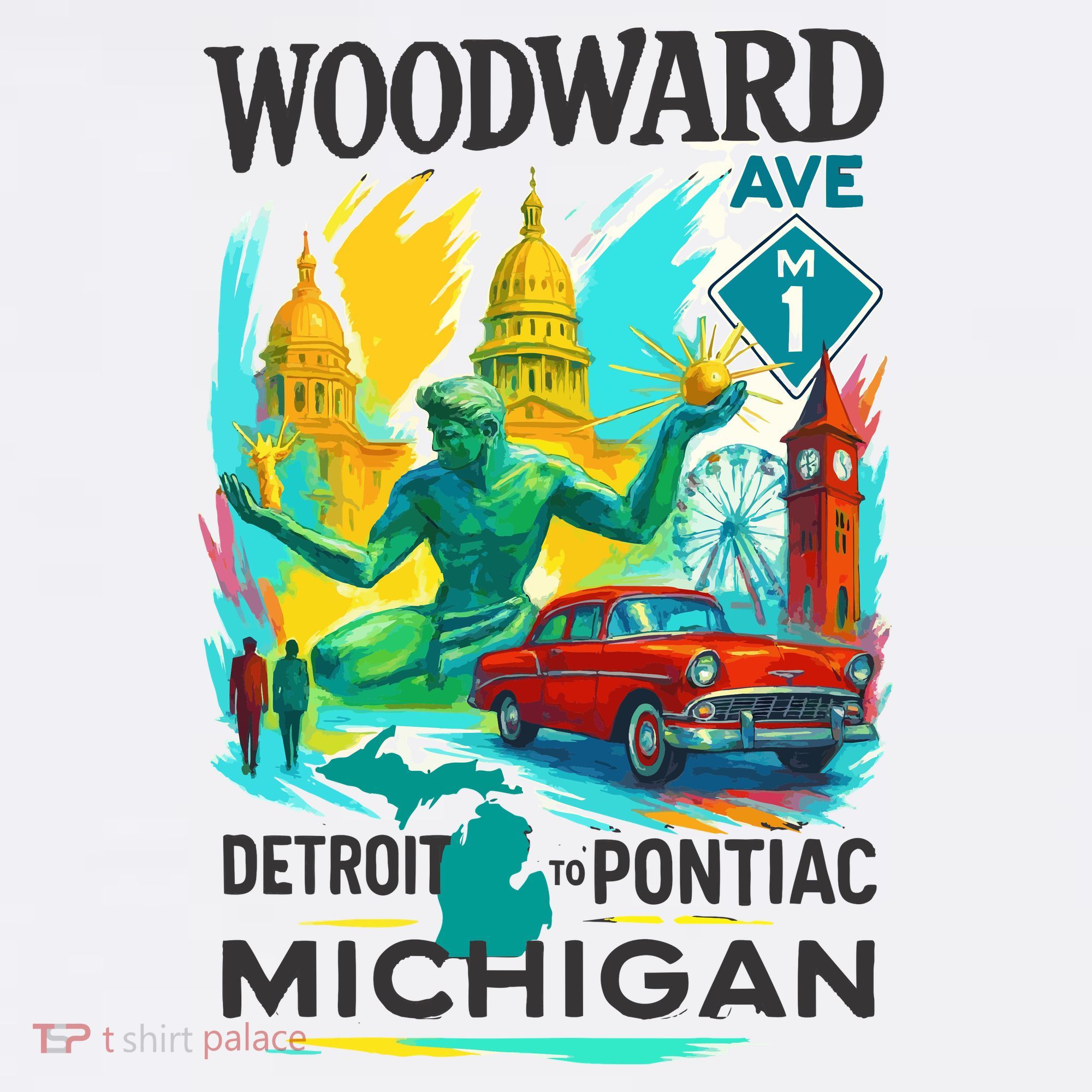 Woodward Avenue Heartbeat Of Michigan Women's Hoodie