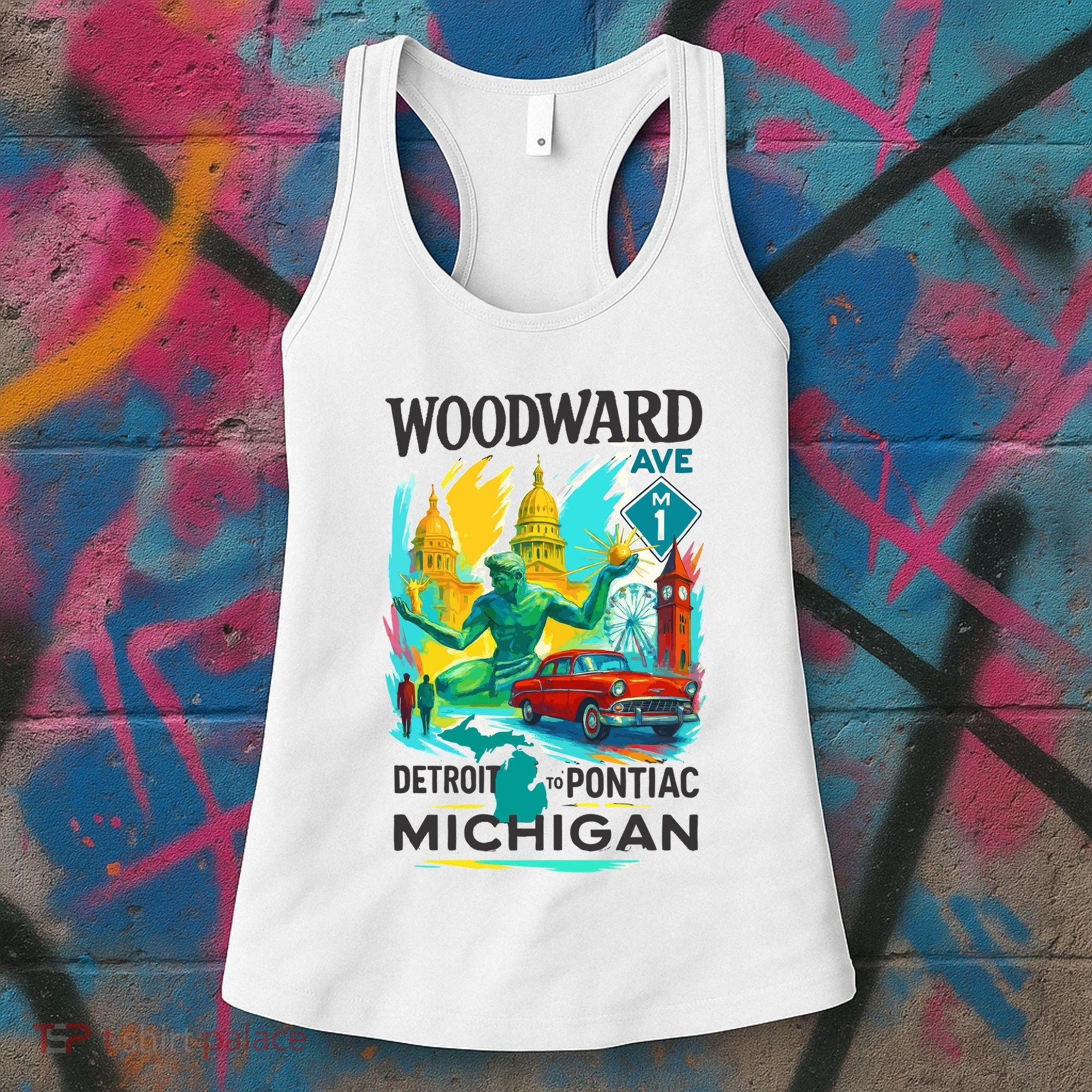 Woodward Avenue Heartbeat Of Michigan Women's Tank Top