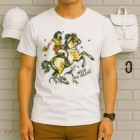 Wild As Heck Cute Retro Cowgirl Pinup Riding A Horse T-Shirt thumb 6