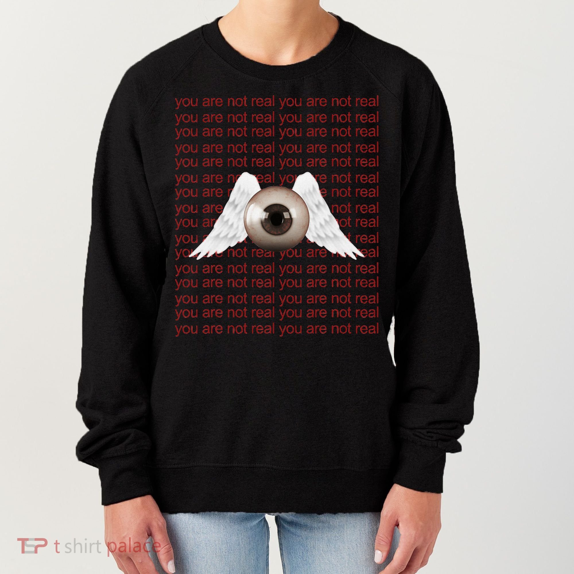Weirdcore Aesthetic Human Eye Winged Eyeball Strangecore Women's Sweatshirt