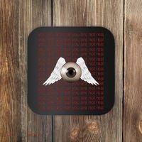 Weirdcore Aesthetic Human Eye Winged Eyeball Strangecore Coaster thumb 0