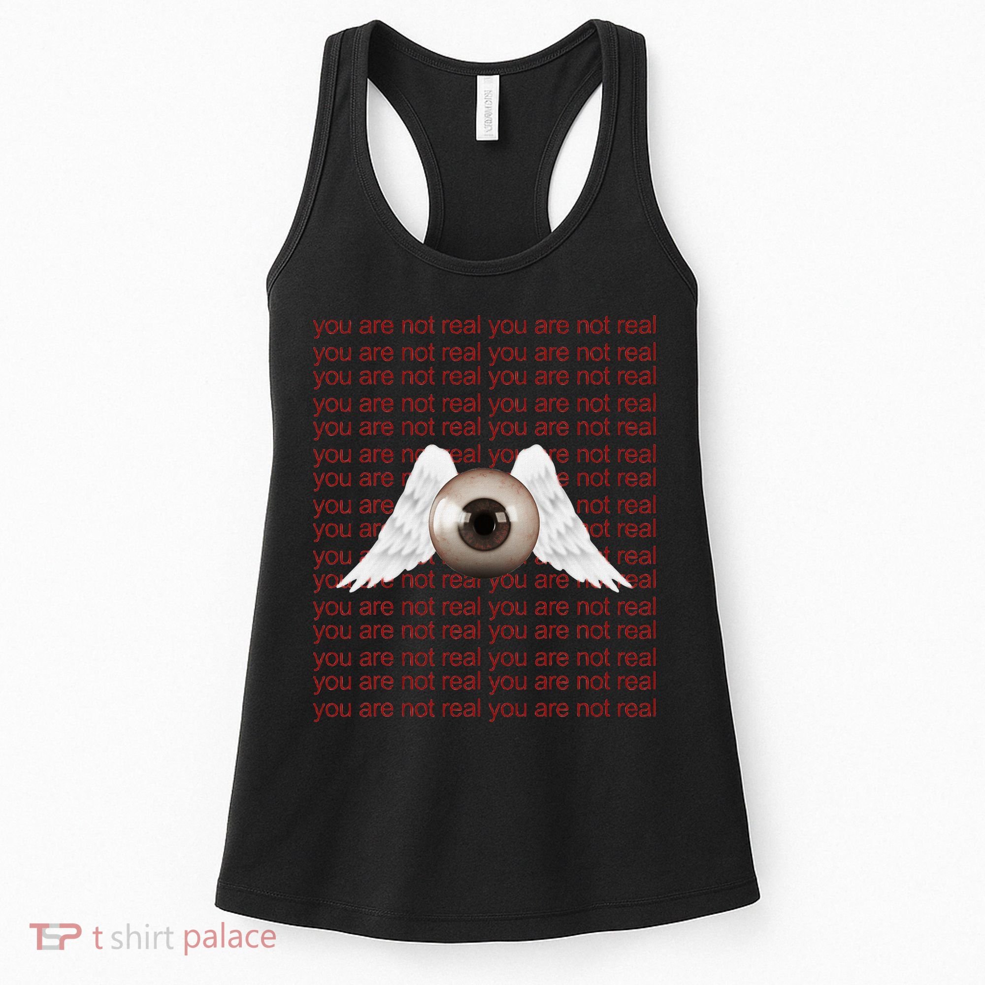 Weirdcore Aesthetic Human Eye Winged Eyeball Strangecore Women's Tank Top
