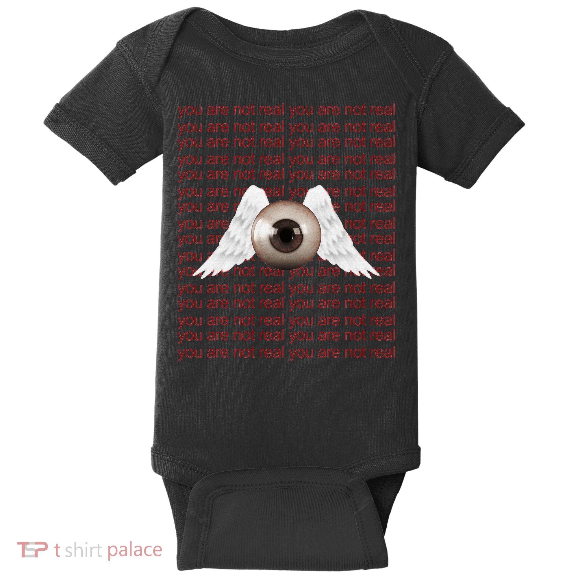 Weirdcore Aesthetic Human Eye Winged Eyeball Strangecore Baby Bodysuit