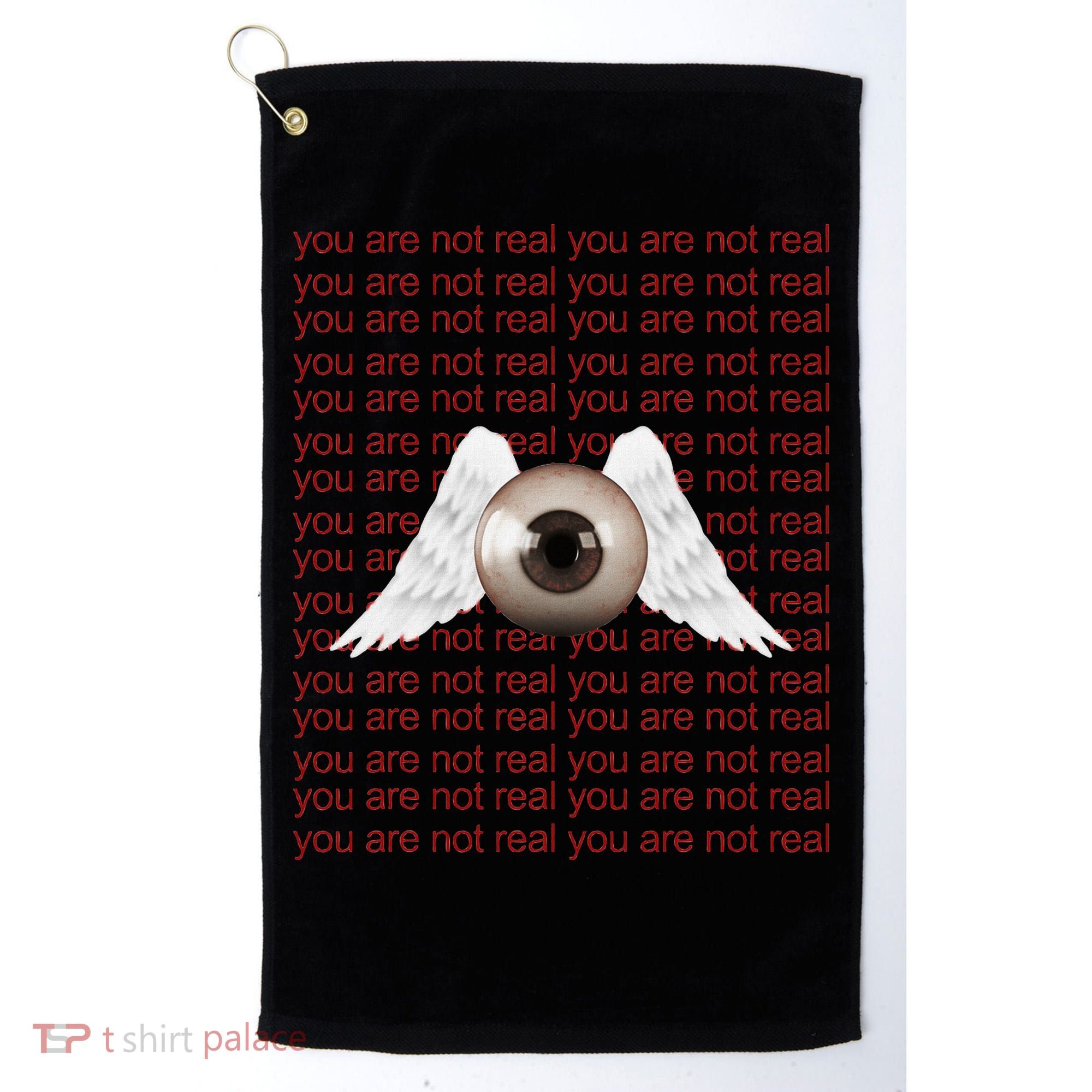 Weirdcore Aesthetic Human Eye Winged Eyeball Strangecore Golf Towel