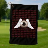 Weirdcore Aesthetic Human Eye Winged Eyeball Strangecore Golf Towel thumb 1