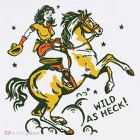 Wild As Heck Cute Retro Cowgirl Art Apron thumb 3
