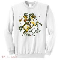 Wild As Heck Cute Retro Cowgirl Art Sweatshirt thumb 0