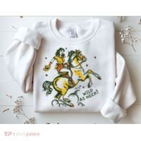 Wild As Heck Cute Retro Cowgirl Art Sweatshirt thumb 2