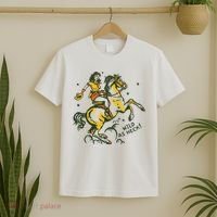 Wild As Heck Cute Retro Cowgirl Art T-Shirt thumb 2