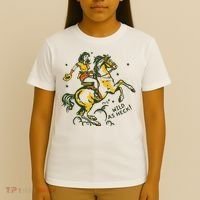 Wild As Heck Cute Retro Cowgirl Art T-Shirt thumb 4