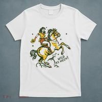 Wild As Heck Cute Retro Cowgirl Art T-Shirt thumb 5