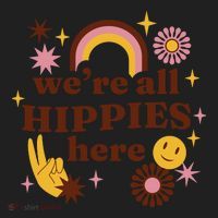 We're All Hippies Here Rainbow Retro Women's Sweatshirt thumb 2