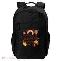 We're All Hippies Here Rainbow Retro Backpack thumb 0