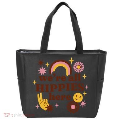 We're All Hippies Here Rainbow Retro Bag