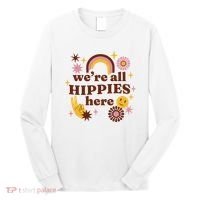 We're All Hippies Here Rainbow Retro Long Sleeve Shirt thumb 0