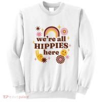 We're All Hippies Here Rainbow Retro Sweatshirt thumb 0